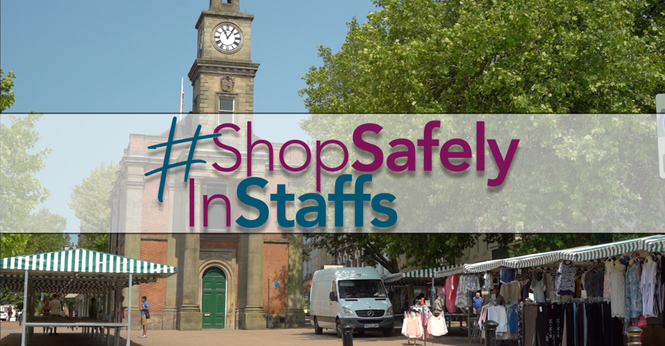 Newcastle on film for #ShopSafelyInStaffs