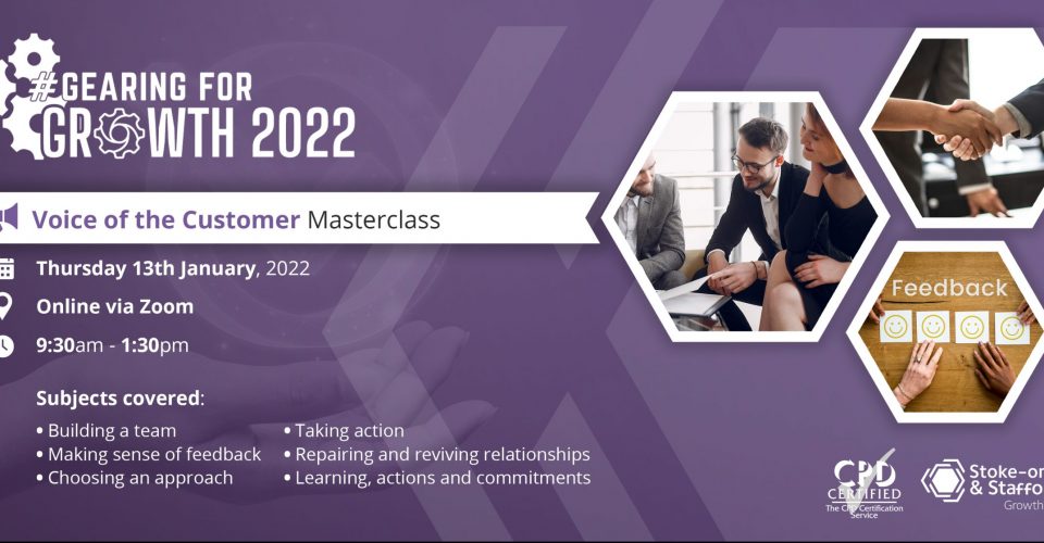 #GEARINGFORGROWTH2022: Voice of the Customer Masterclass - CPD Accredited