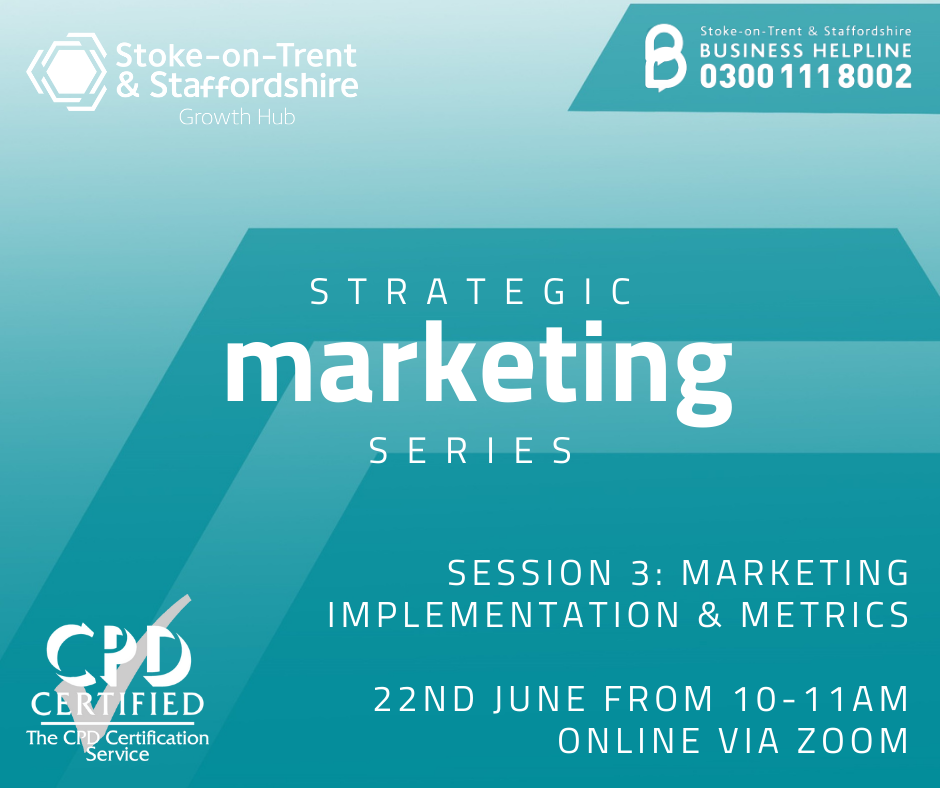 Strategic Marketing for SME’s Series - Session 3: Marketing Implementation and Metrics