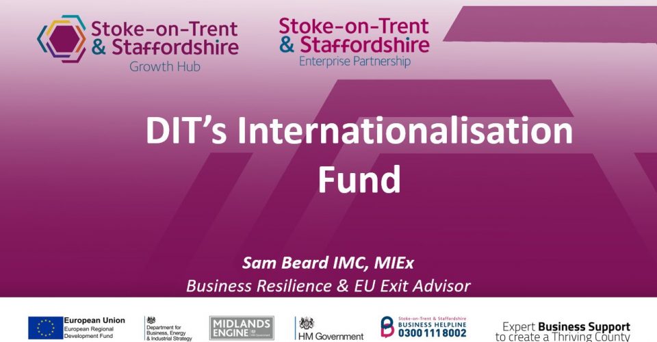 Webinar: Internationalisation Fund – Supporting SME Exports