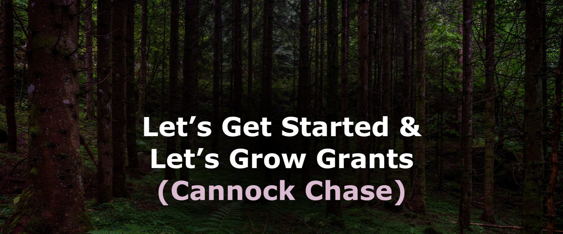 Let’s Get Started and Let’s Grow Grants (Cannock Chase)