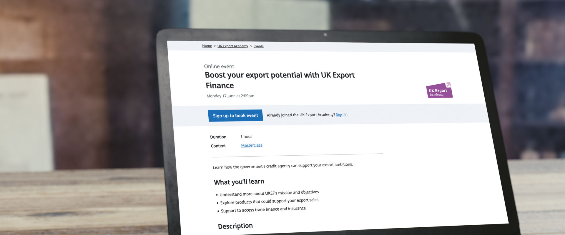 UK Export Academy  - Boost your export potential with UK Export Finance