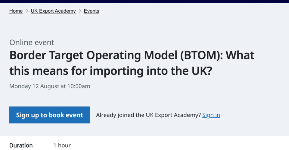 Border Target Operating Model (BTOM): What this means for importing into the UK?