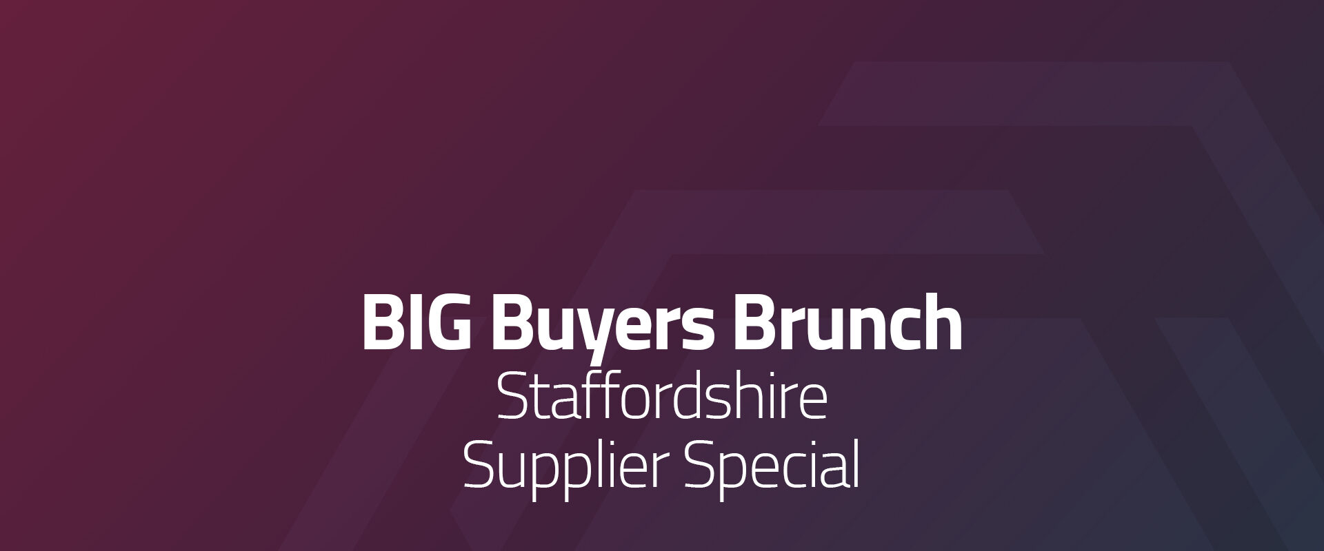 The BIG Buyers Brunch: A Staffordshire Supplier Special