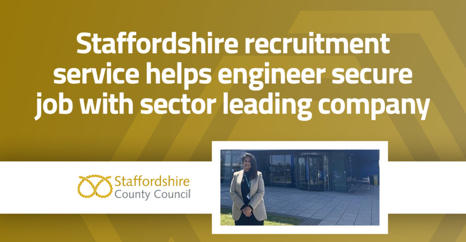 Staffordshire recruitment service helps engineer secure job with sector leading company