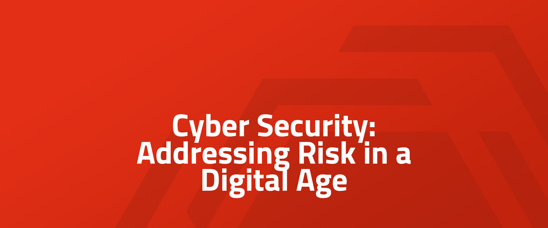 Cyber Security: Addressing Risk in a Digital Age